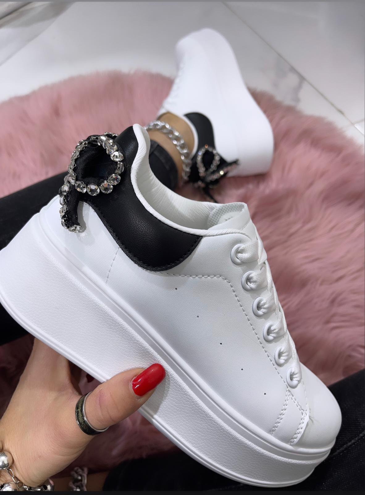 Sneakers Montreal Bianche Inserto Nero