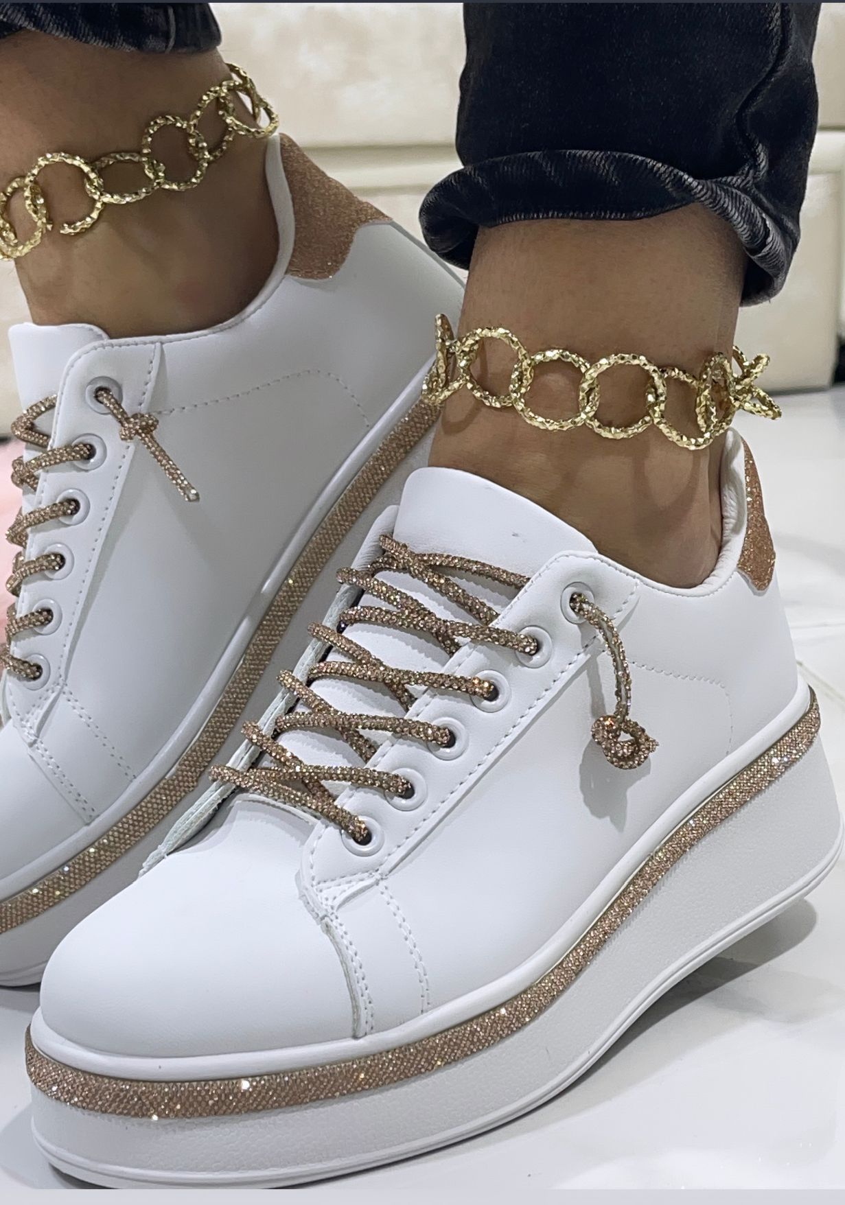 Sneakers Barcellona Inserti Oro