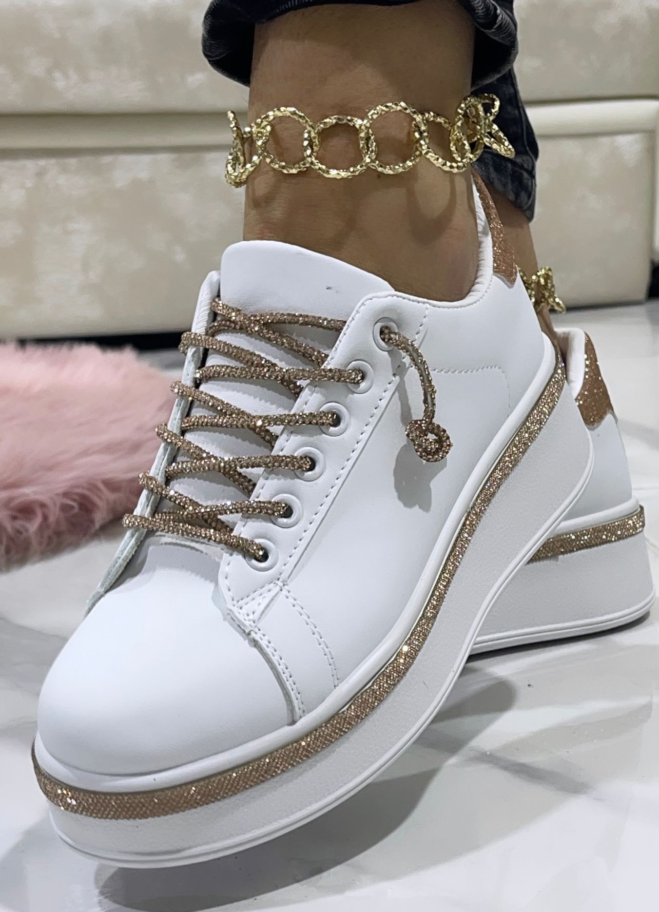 Sneakers Barcellona Inserti Oro