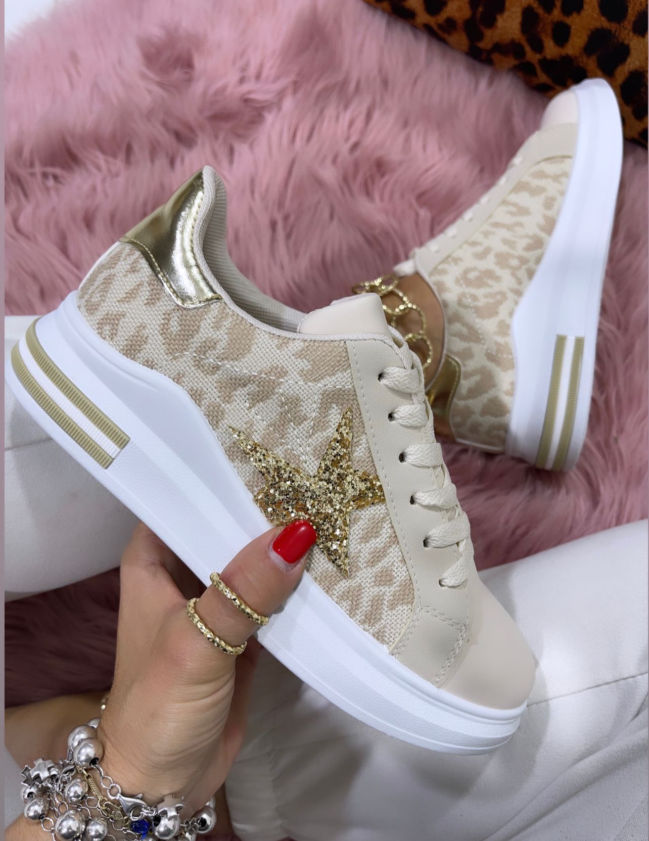 Sneakers Firenze Beige/Oro
