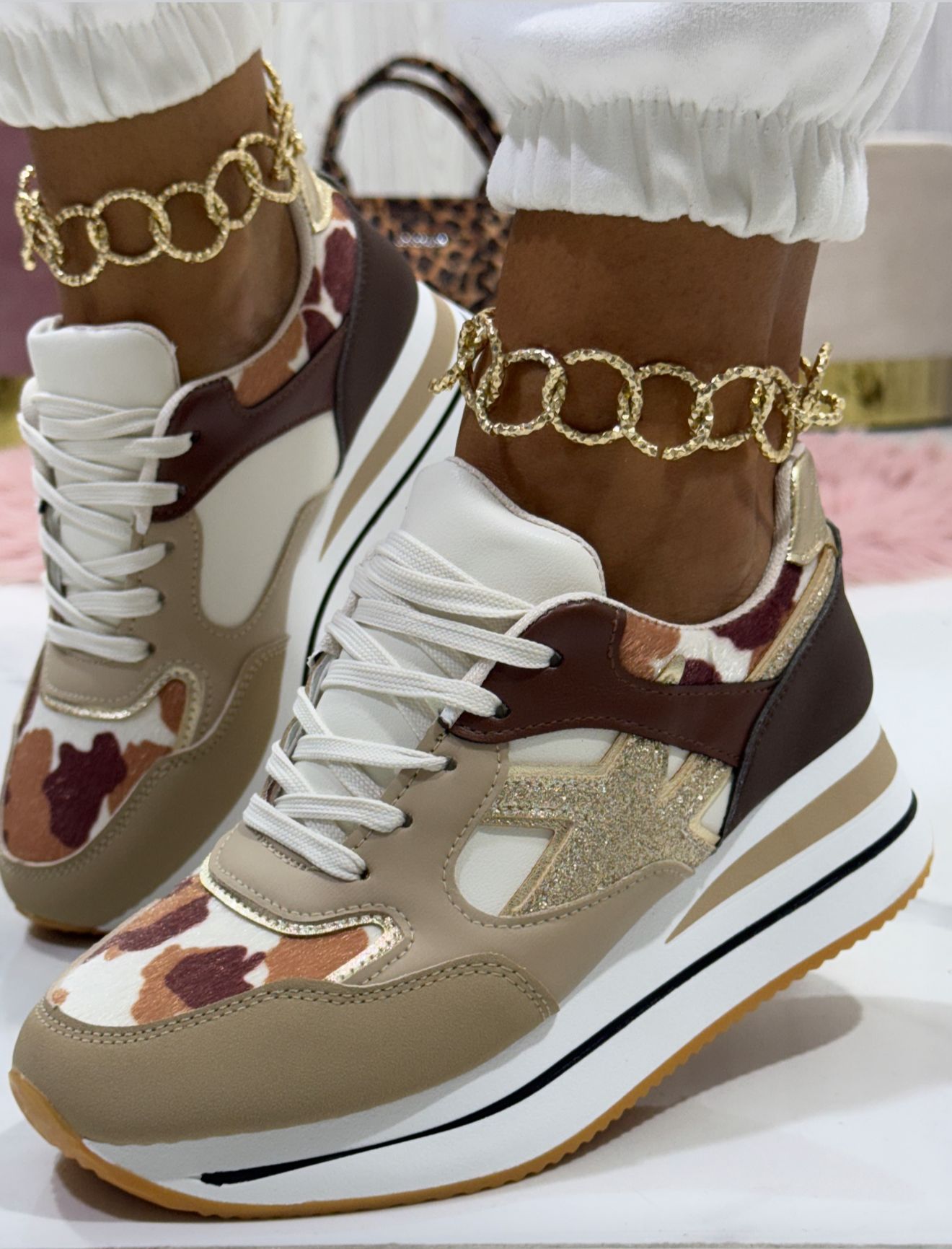 Luna Beige/Brown - Sneakers