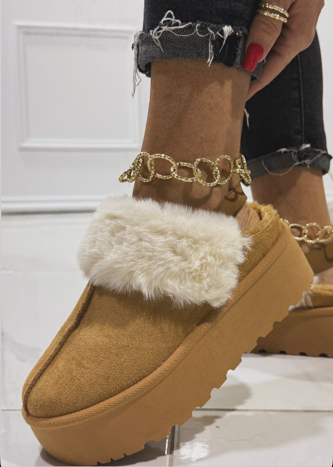 Erica Camel/White - Ciabatta