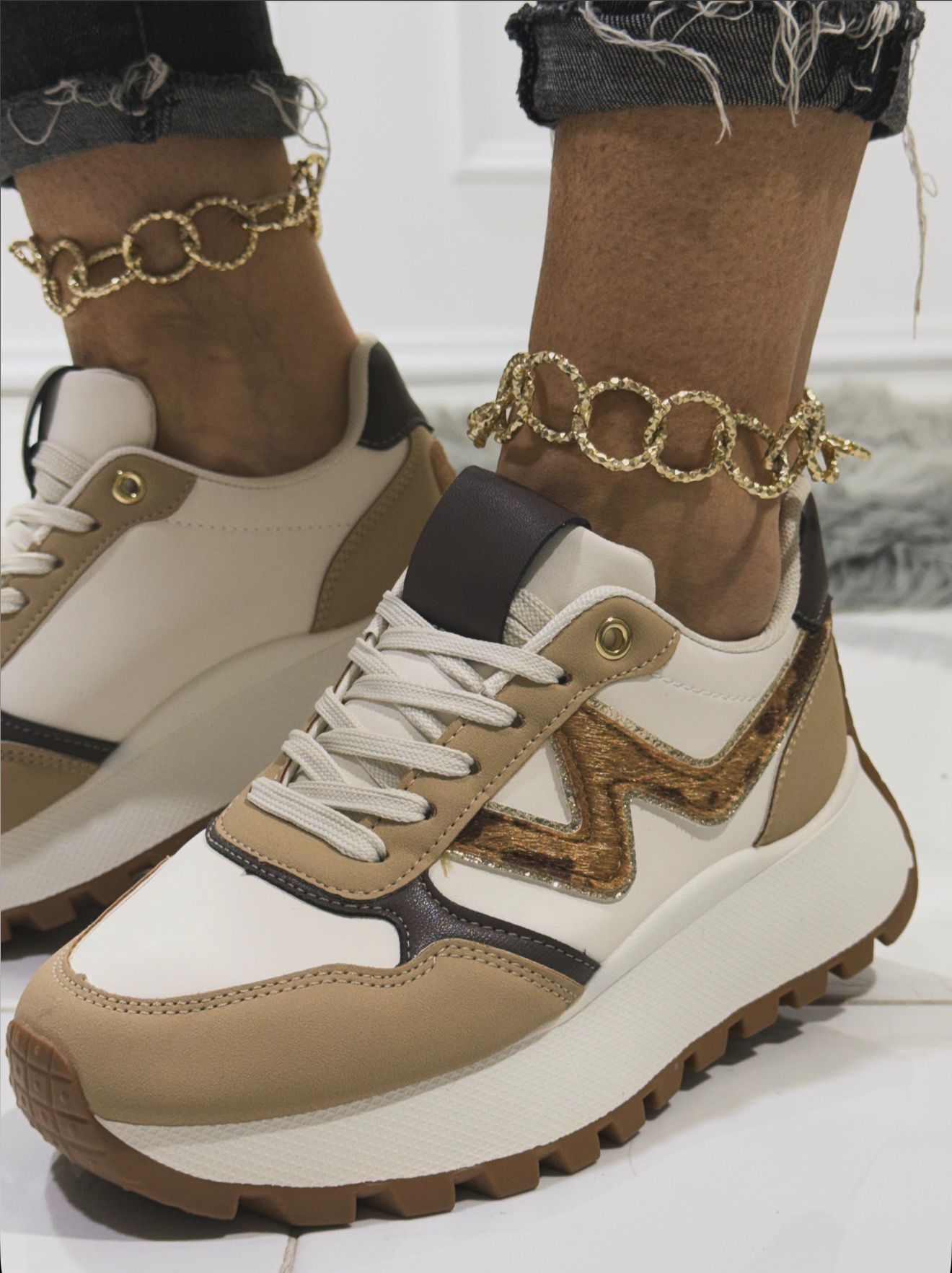 Dafne khaki - Sneakers