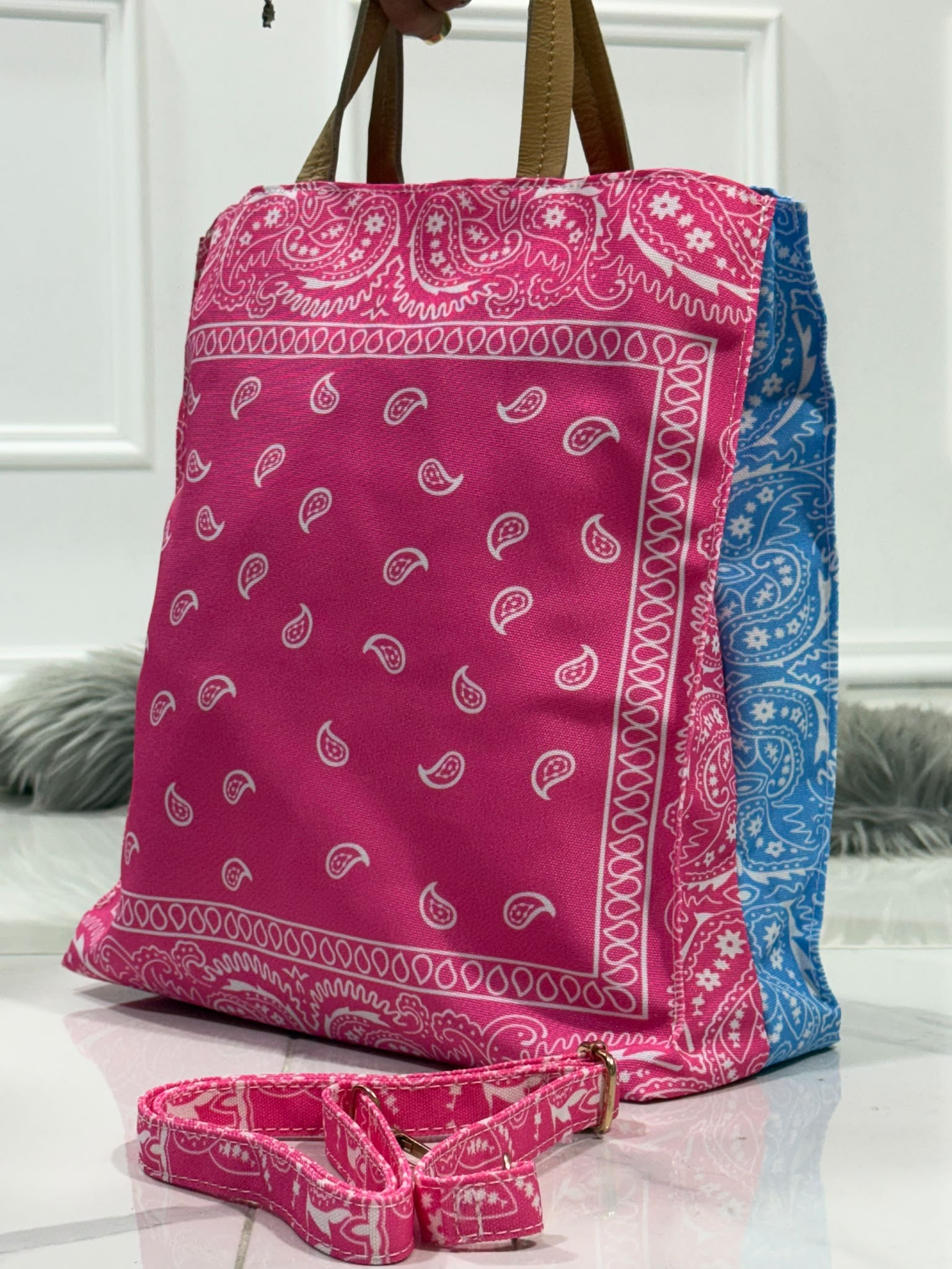 Bandana Blue/Fucsia - Borsa