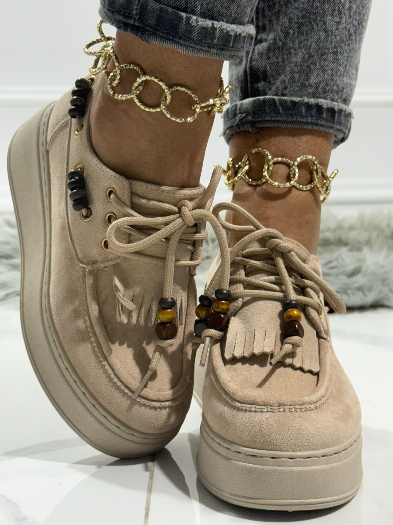Monia Beige - Mocassino