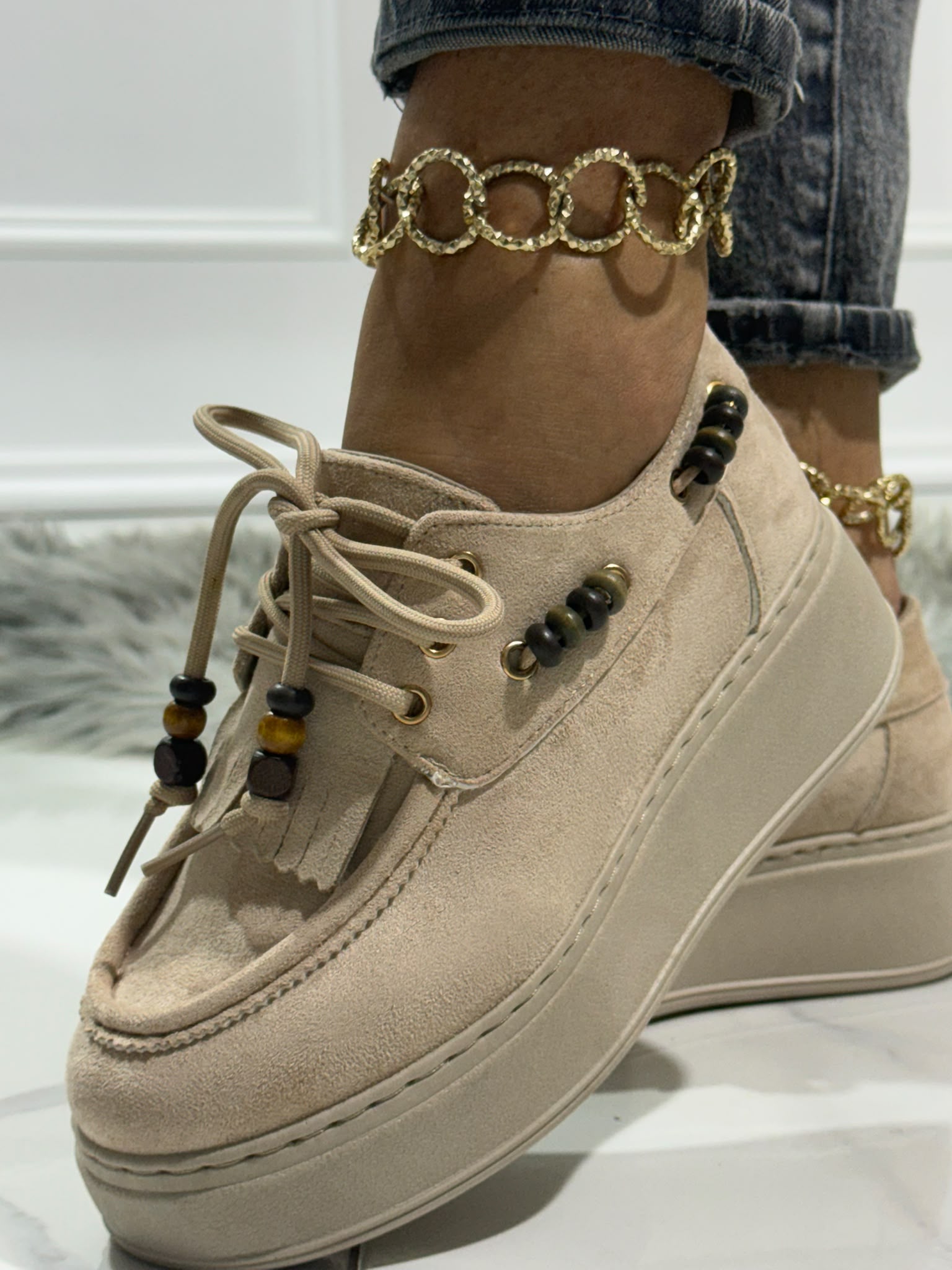 Monia Beige - Mocassino