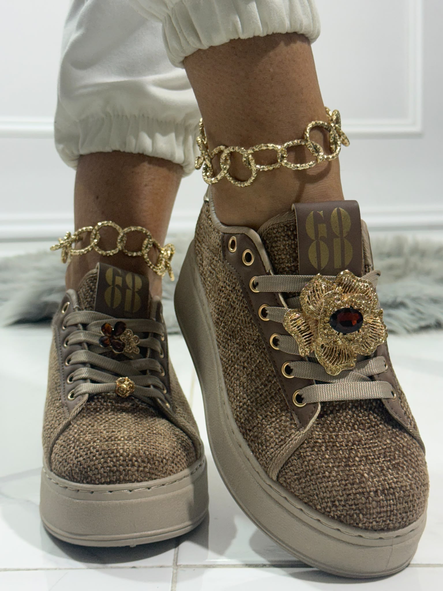 Lia Khaki - Sneakers
