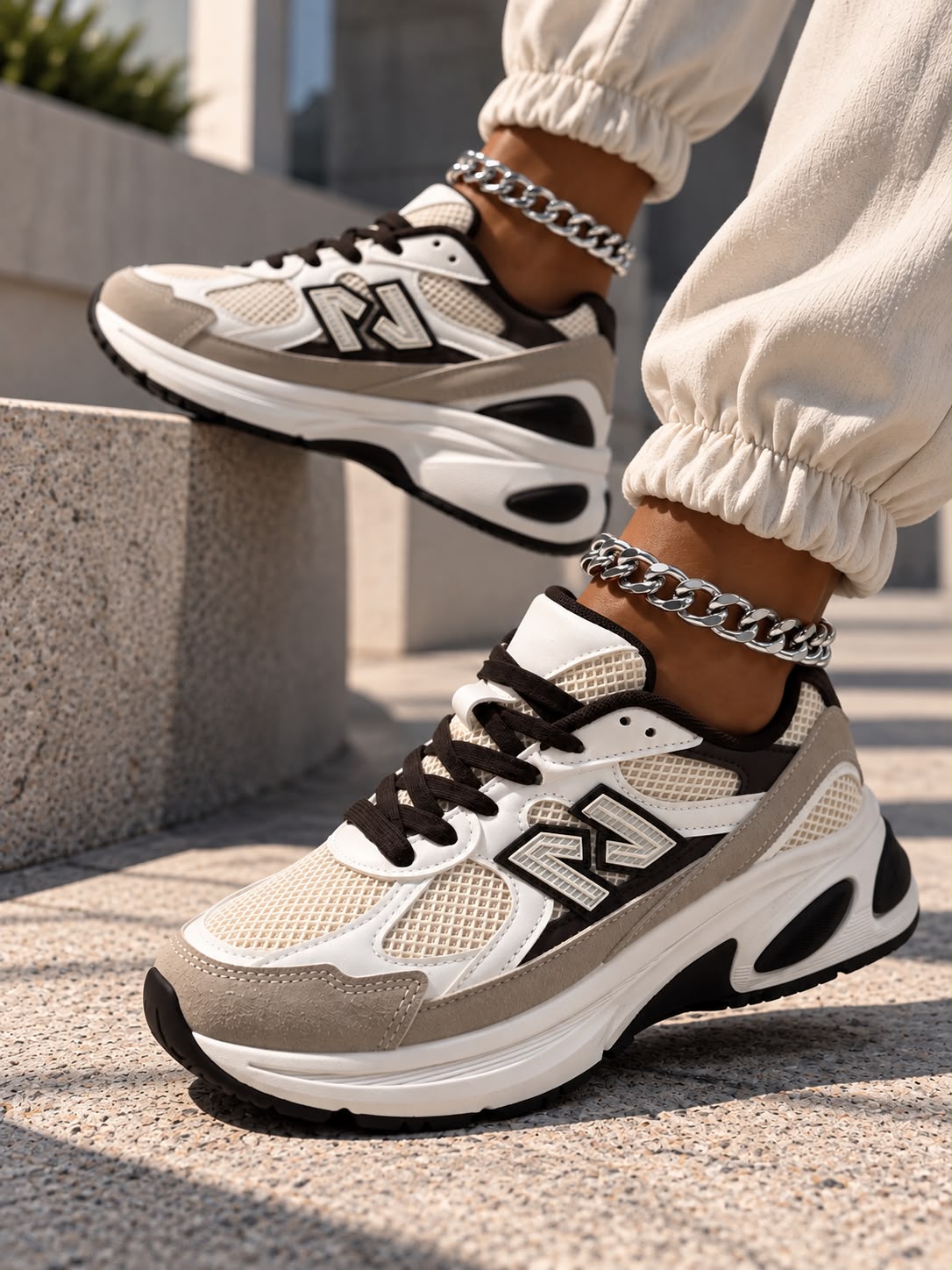 Lara Beige/Brown - Sneakers