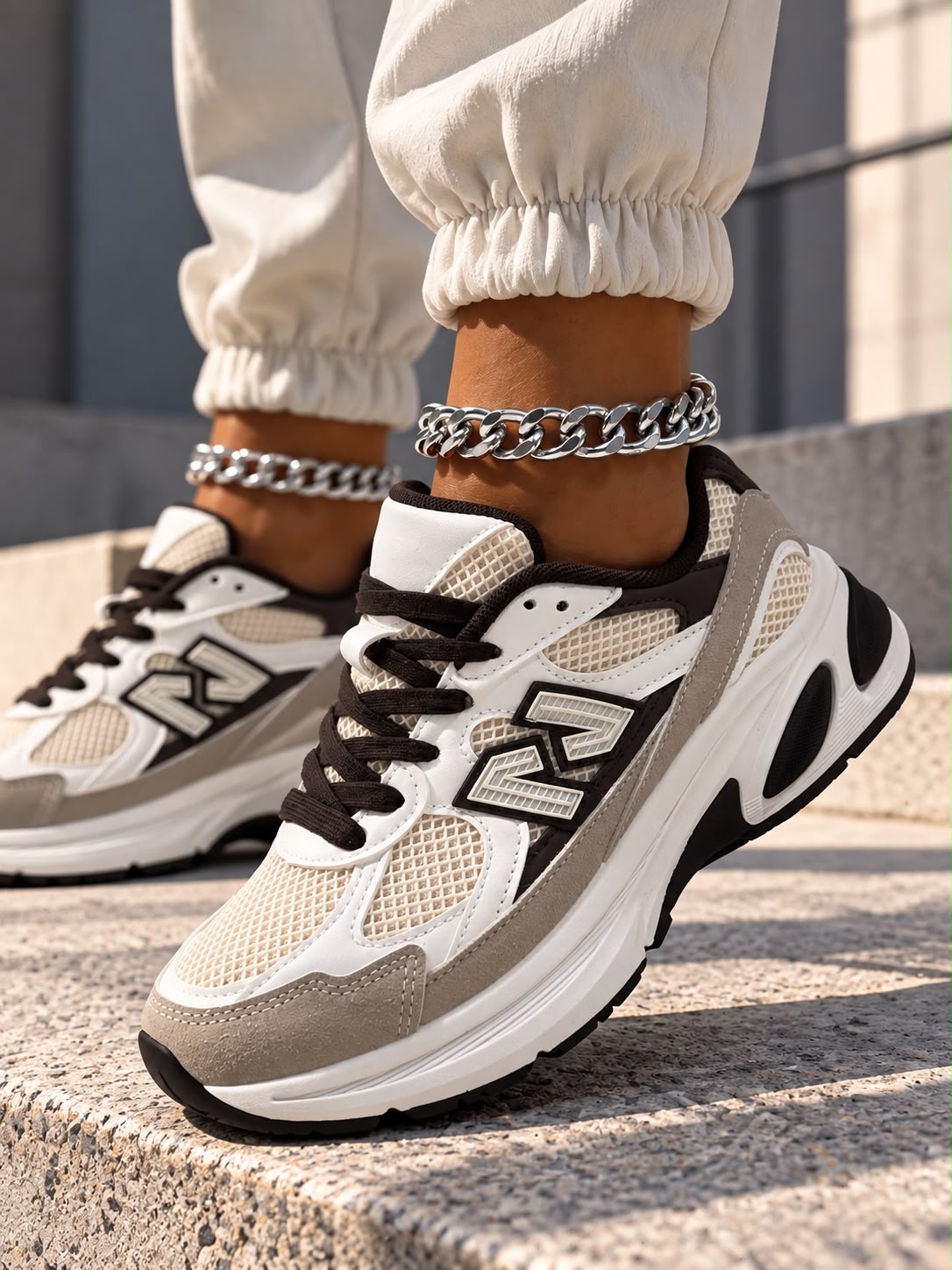 Lara Beige/Brown - Sneakers