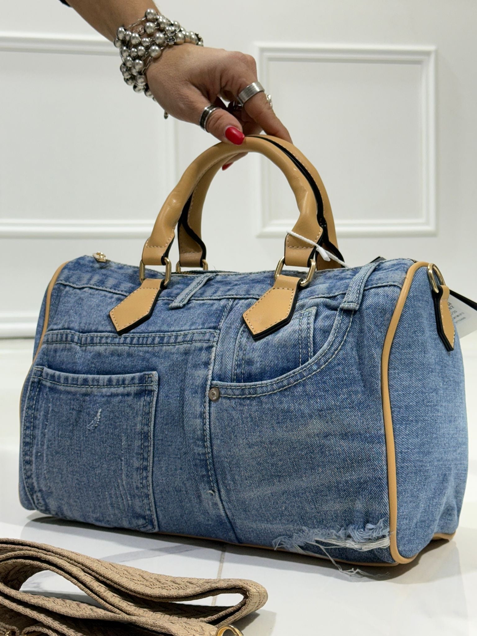 Victoria Denim/Beige  - Borsa