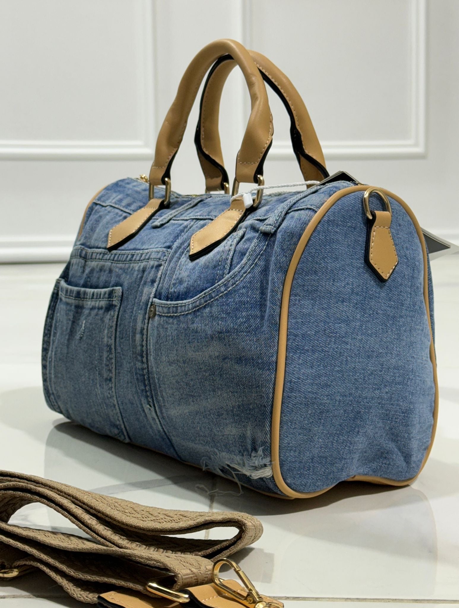 Victoria Denim/Beige  - Borsa