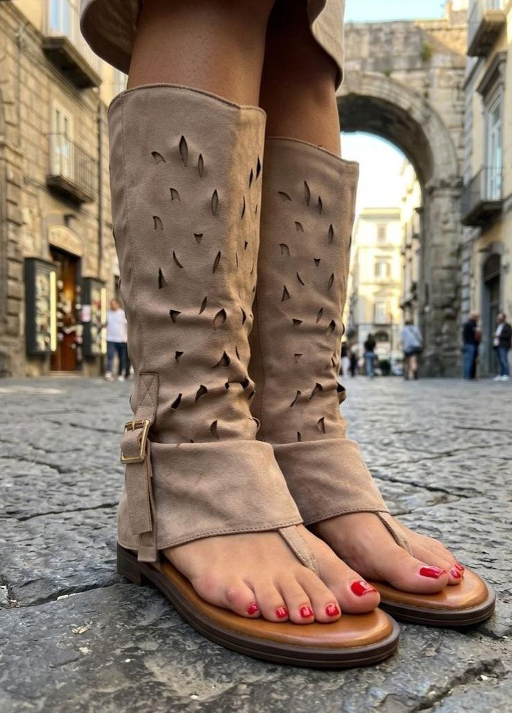 Afrodite Beige - Sandalo Basso