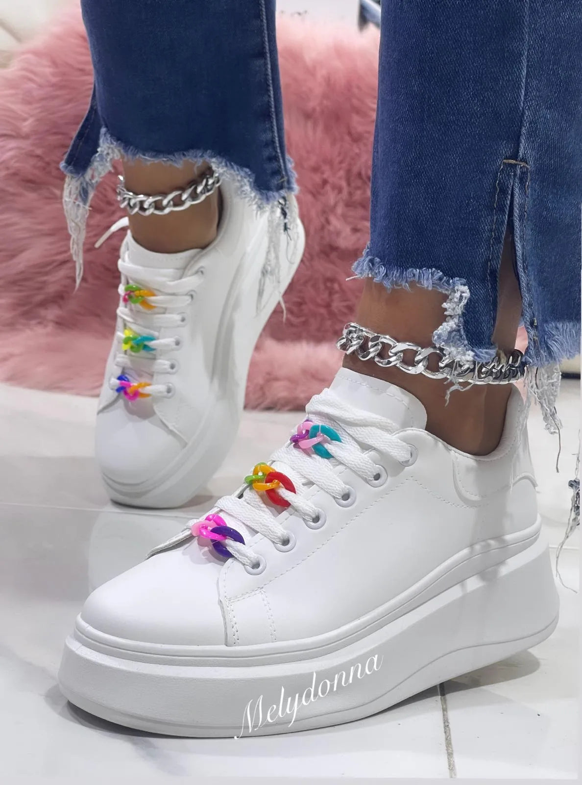 Sneakers Wendy Bianca Con accessori