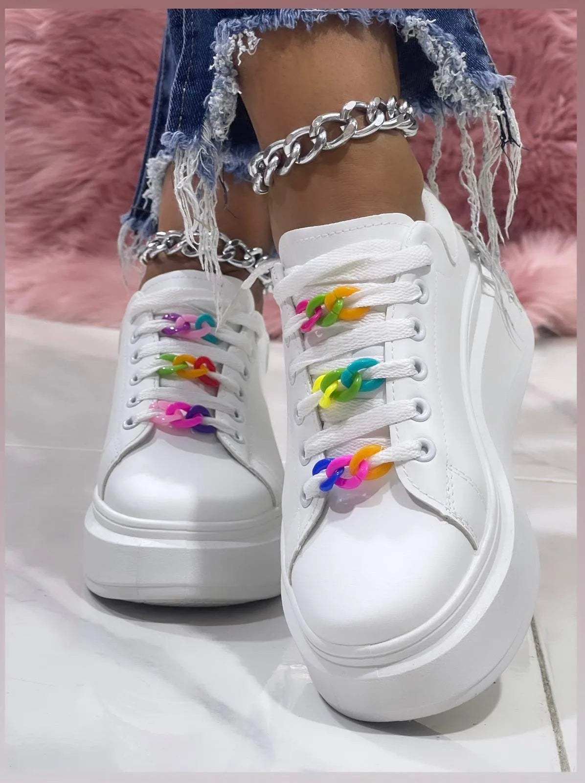 Sneakers Wendy Bianca Con accessori