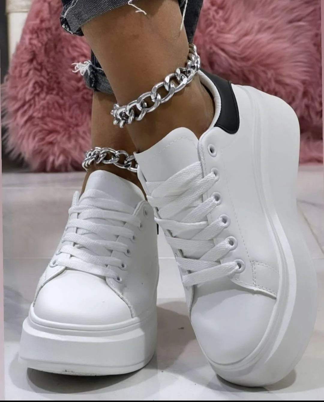 Sneakers Wendy Bianca Inserto Nero