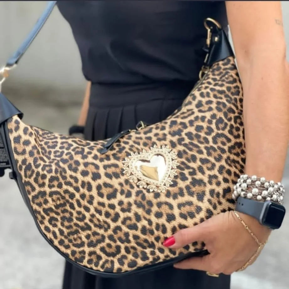 Borsa Artemia Leopard Cuore