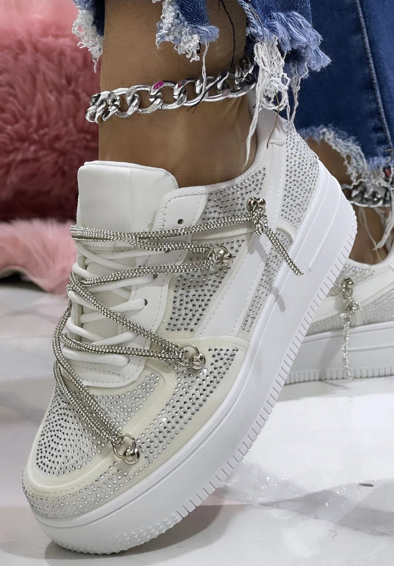 Sneakers Aureola Bianche
