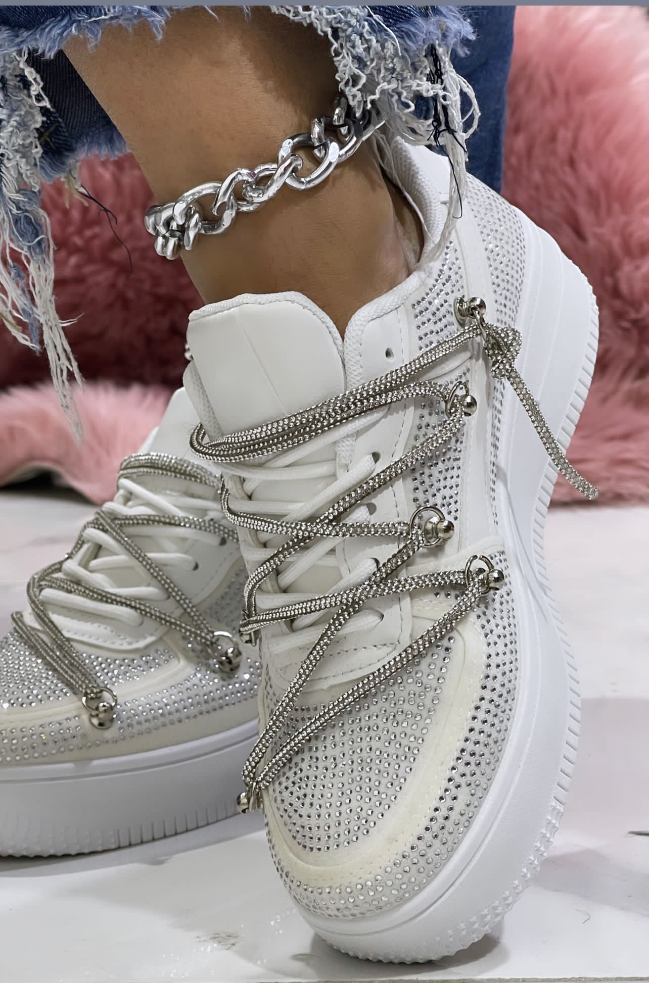 Sneakers Aureola Bianche