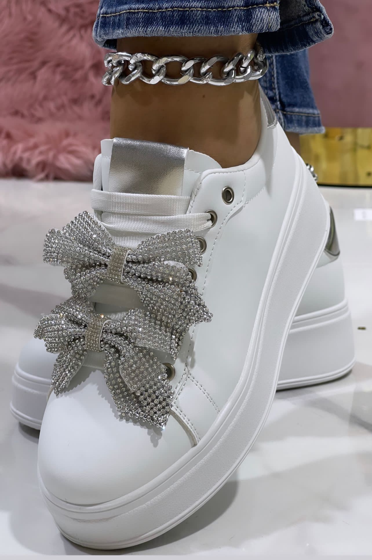 Sneakers Galles Fiocco Silver