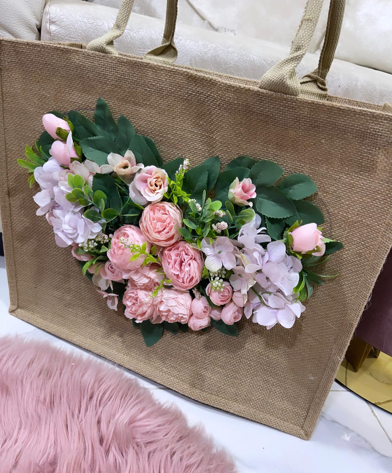 BORSA CUORE FLOWERS