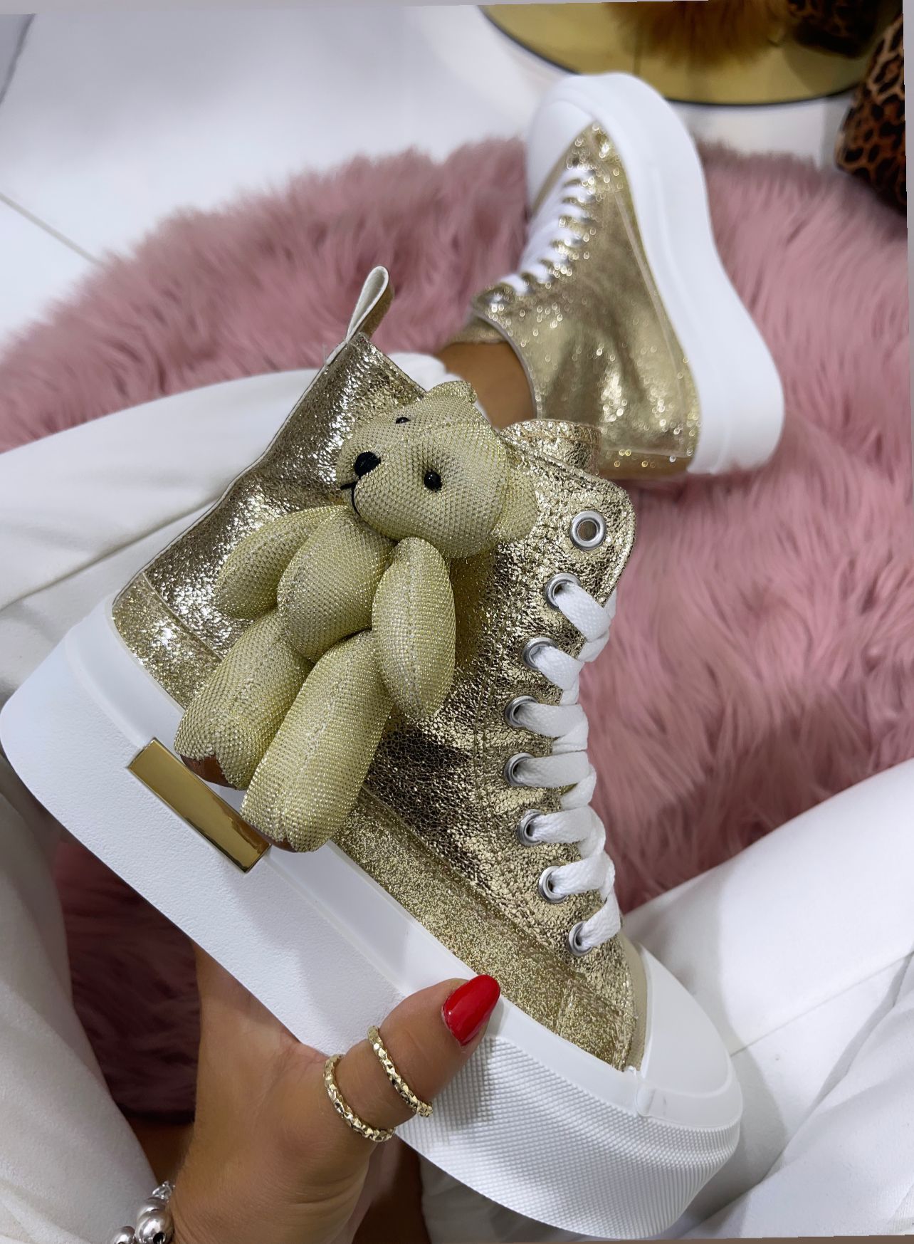 Sneakers Peluche Gold