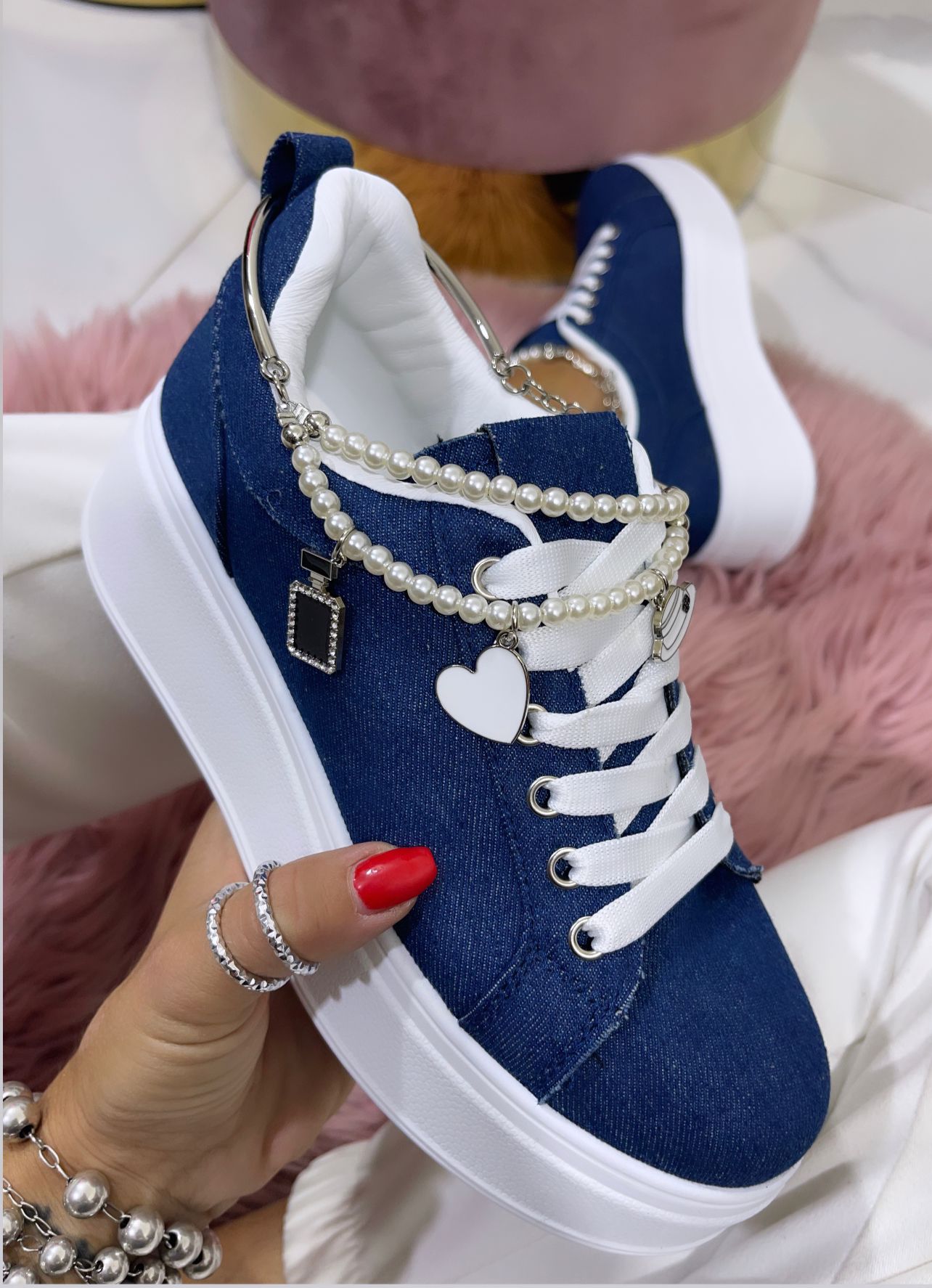 Lavinia Denim con cavigliera - Sneakers