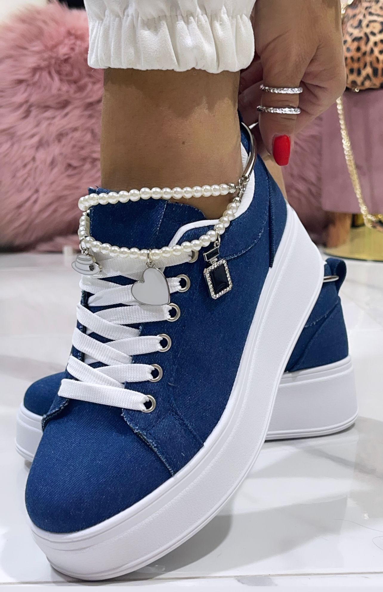 Lavinia Denim con cavigliera - Sneakers