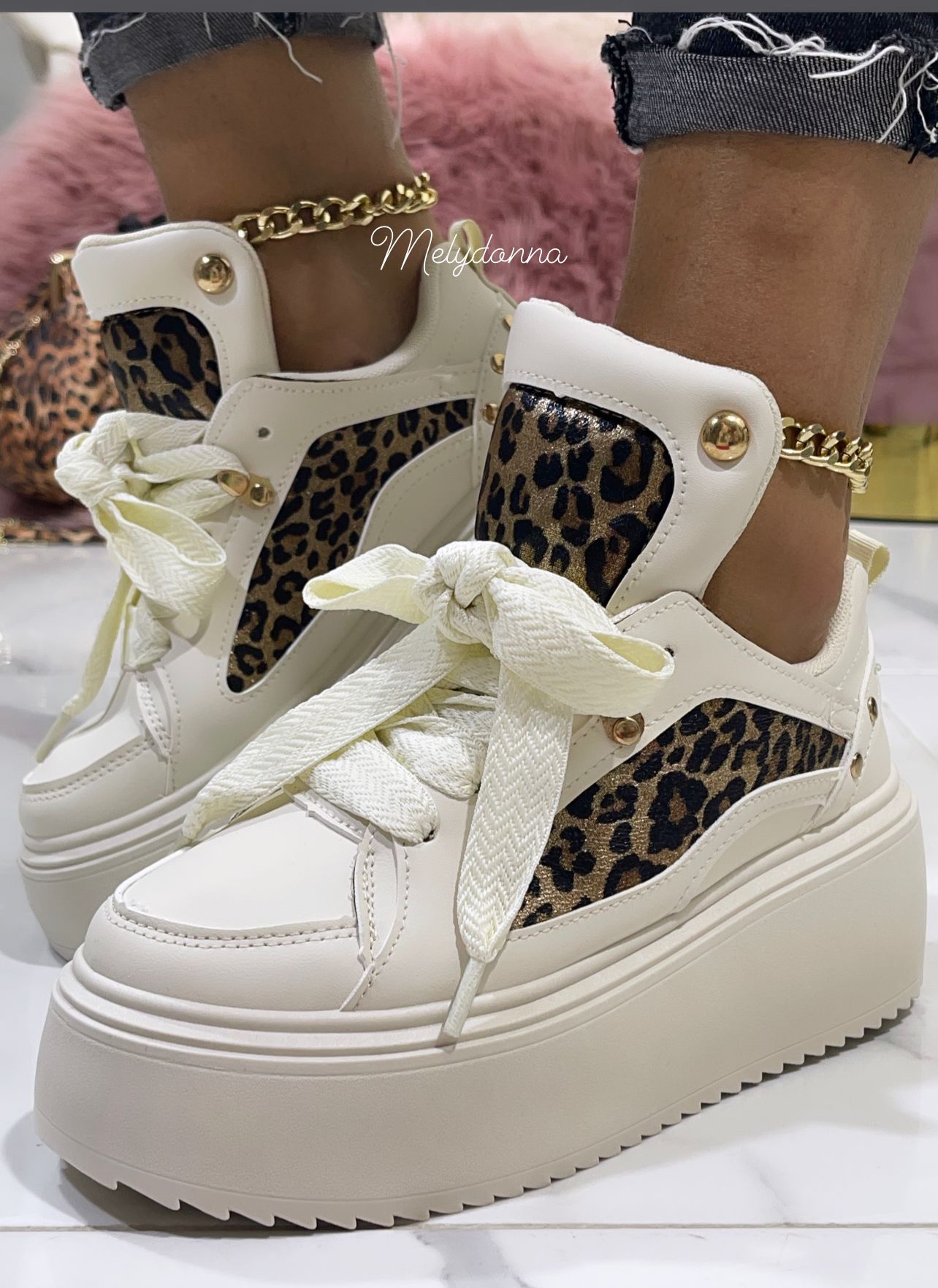 Avana Beige/Leopard - Sneakers