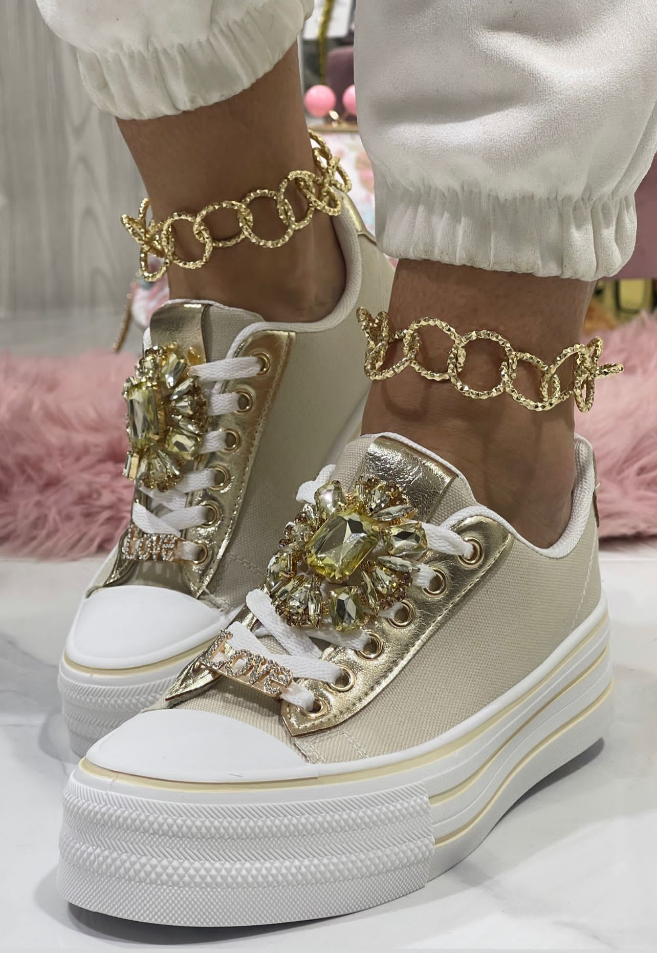 Cleopatra Beige - Sneakers