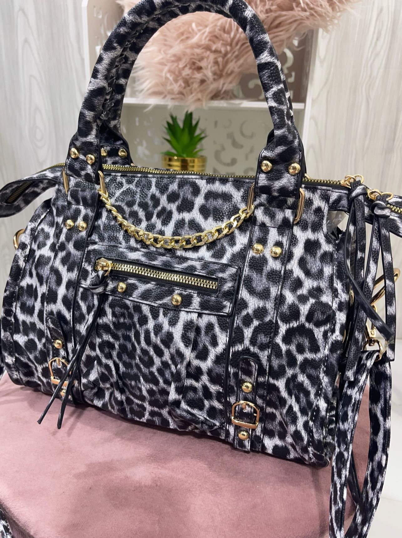 Candy Leopard Black - Borsa