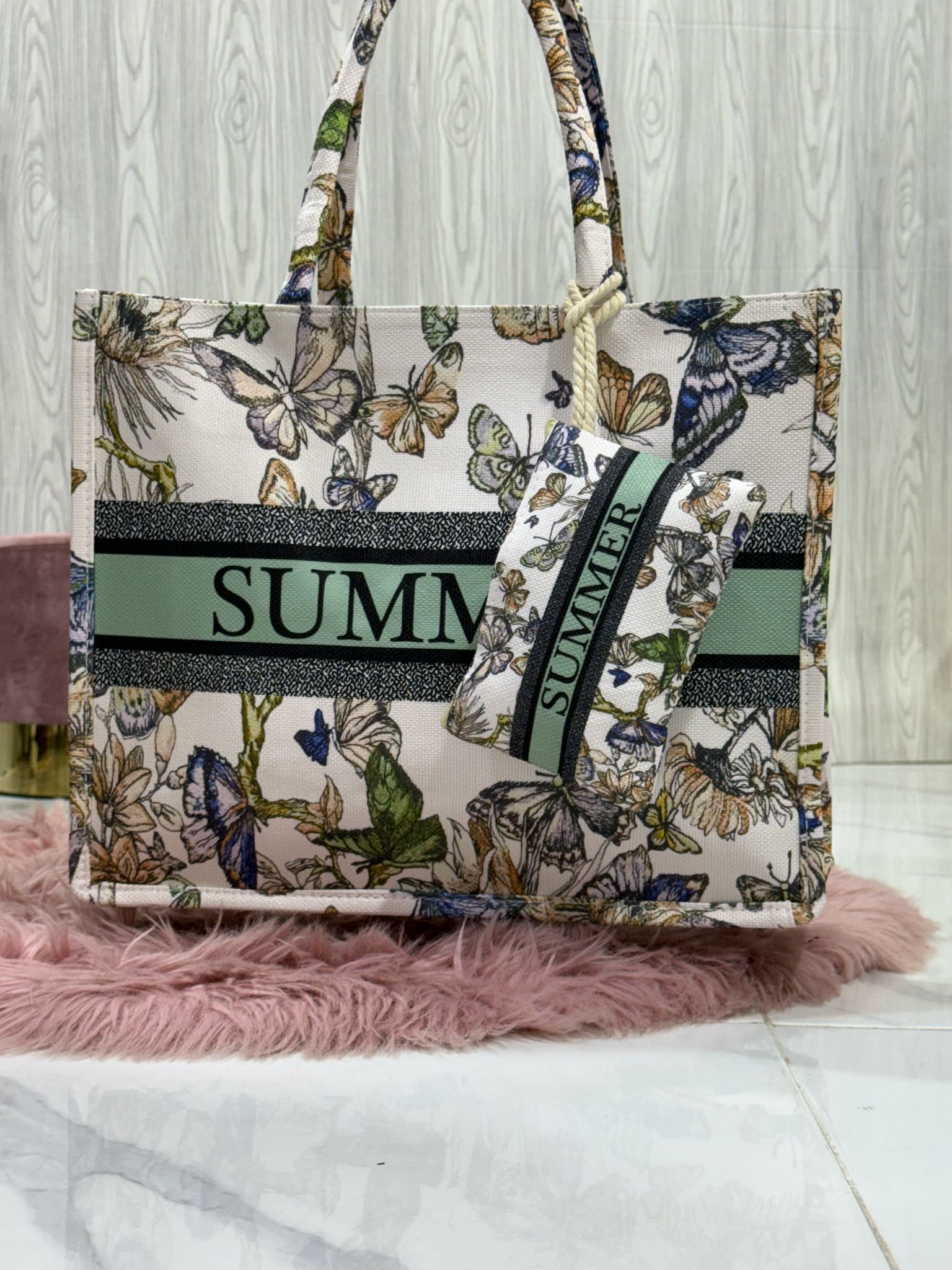 Ibiza flowers bianca - Borsa