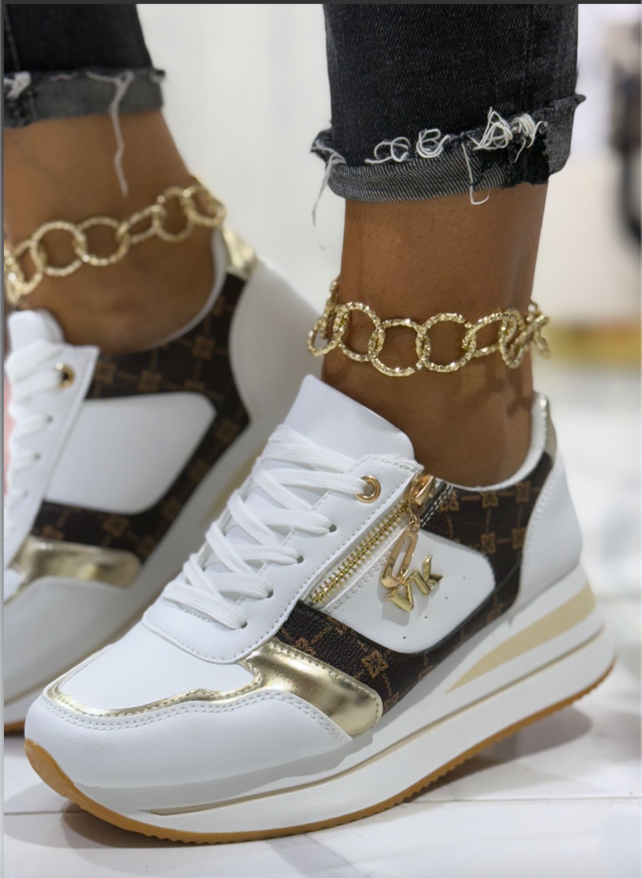 Tamara White/Brown - Sneakers