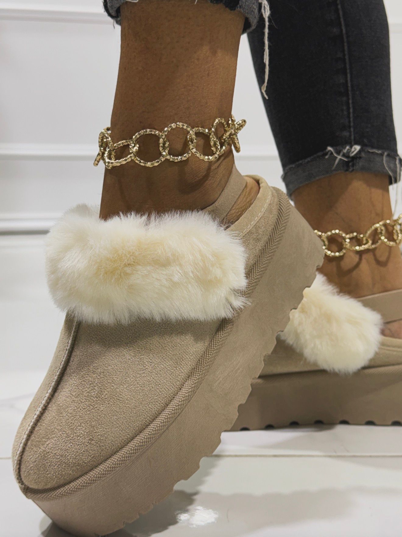Erica Beige/White - Ciabatta
