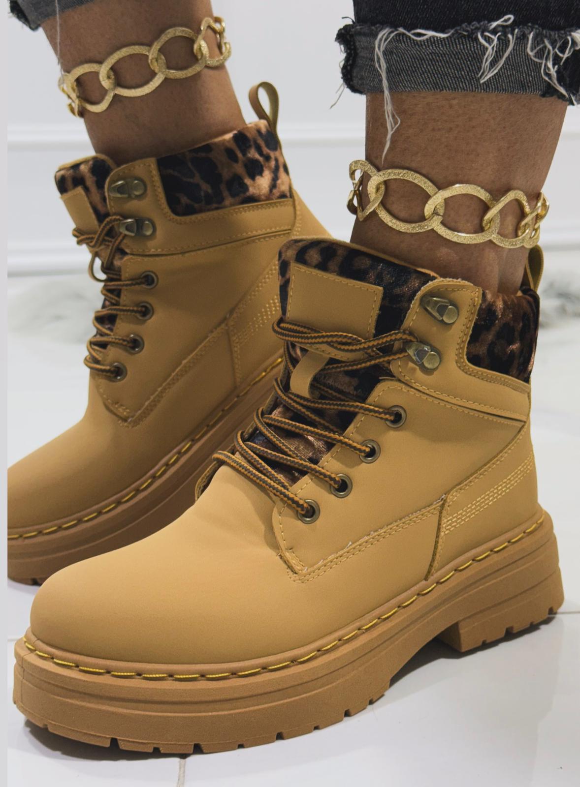 Wudy Camel/Leopard - Stivale basso