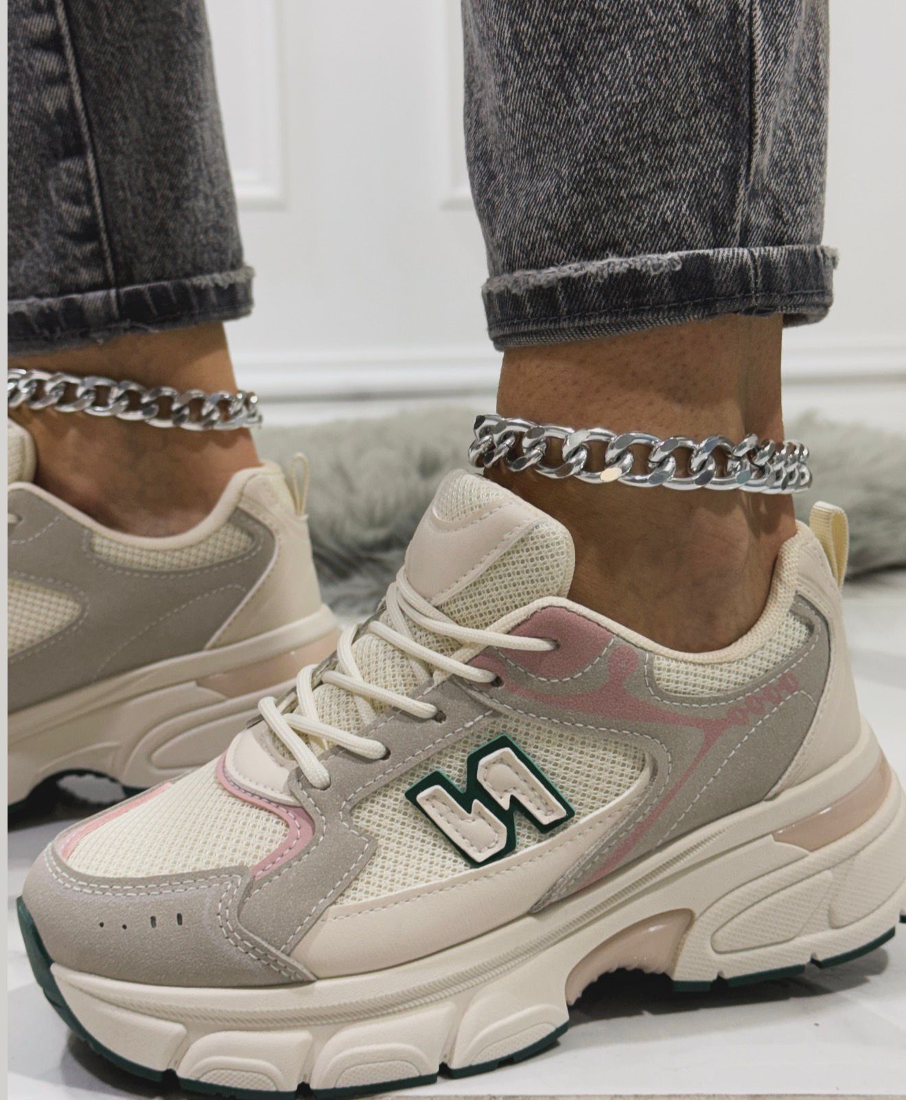 Masha White/Pink - Sneakers