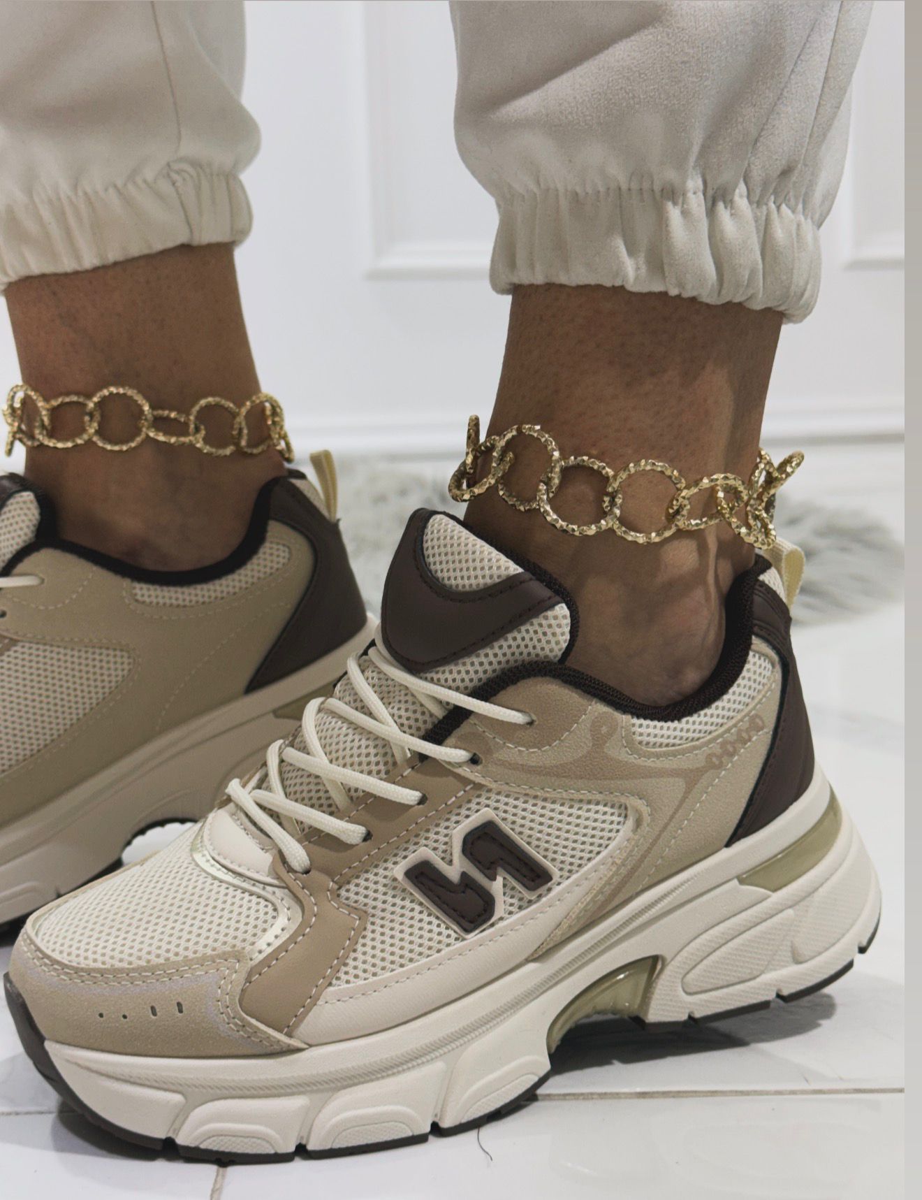 Masha Beige/Brown - Sneakers