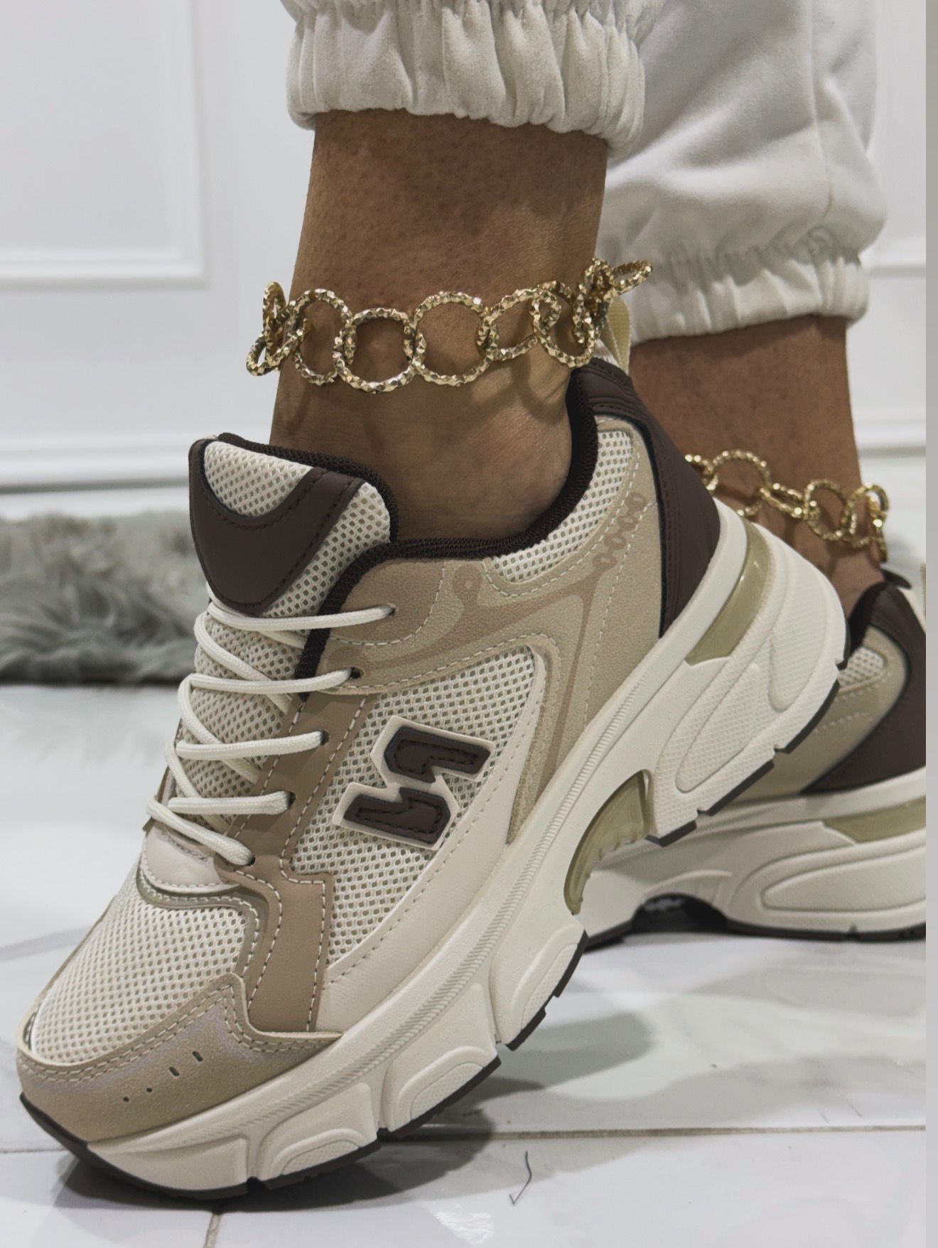 Masha Beige/Brown - Sneakers