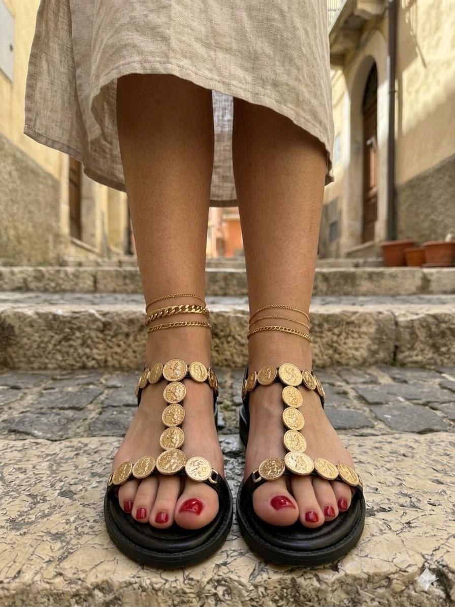 Giuly Nero - Sandalo Basso