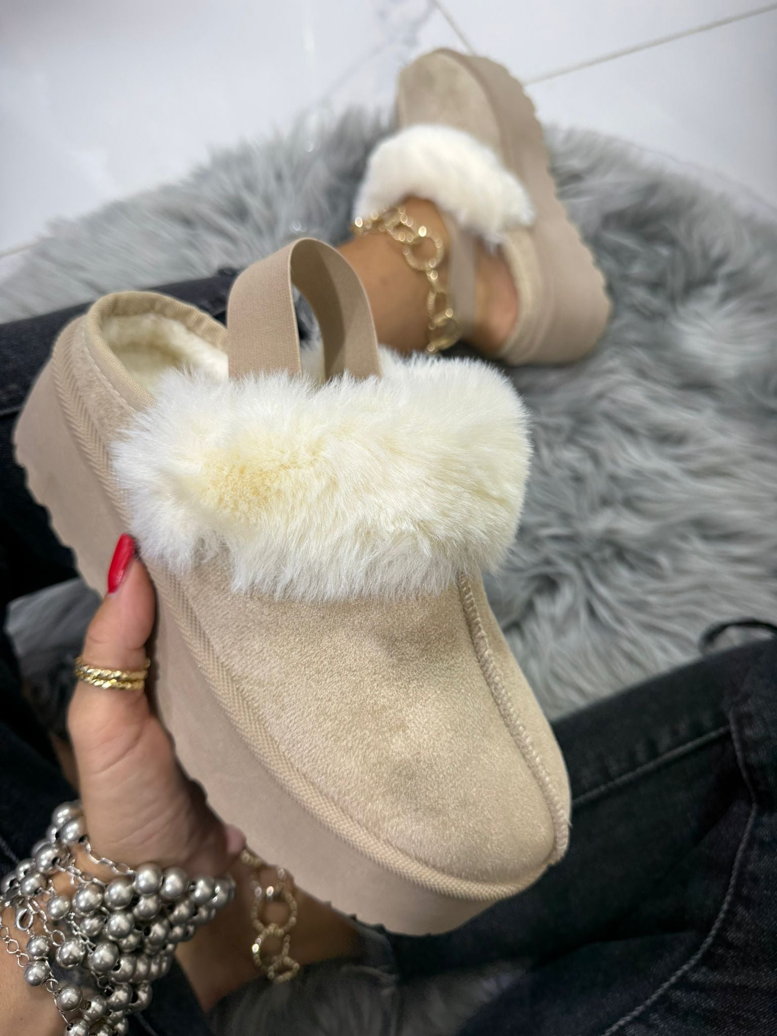 Erica Beige/White - Ciabatta