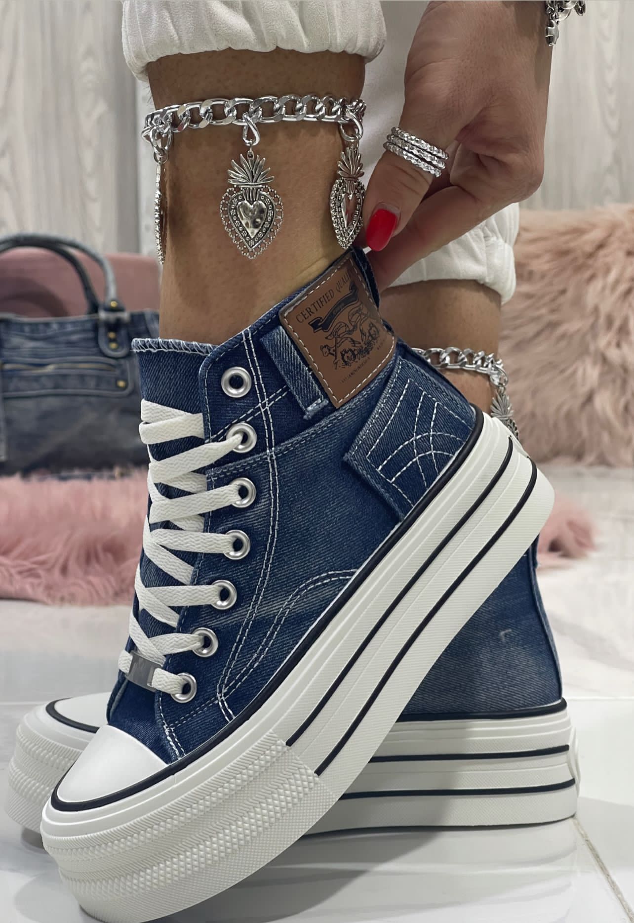 Clarissa Denim Blue - Sneakers