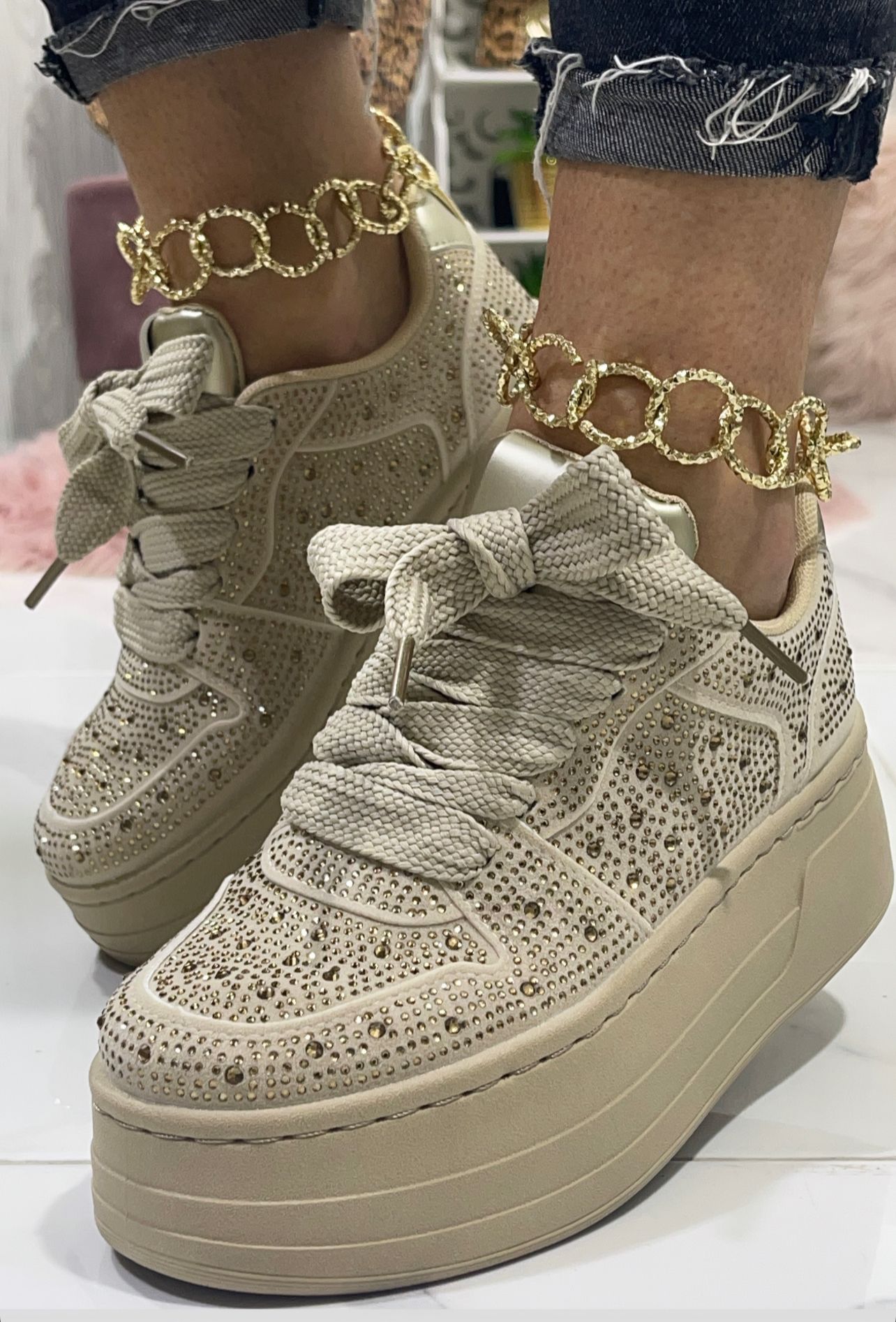 Lena Beige - Sneakers