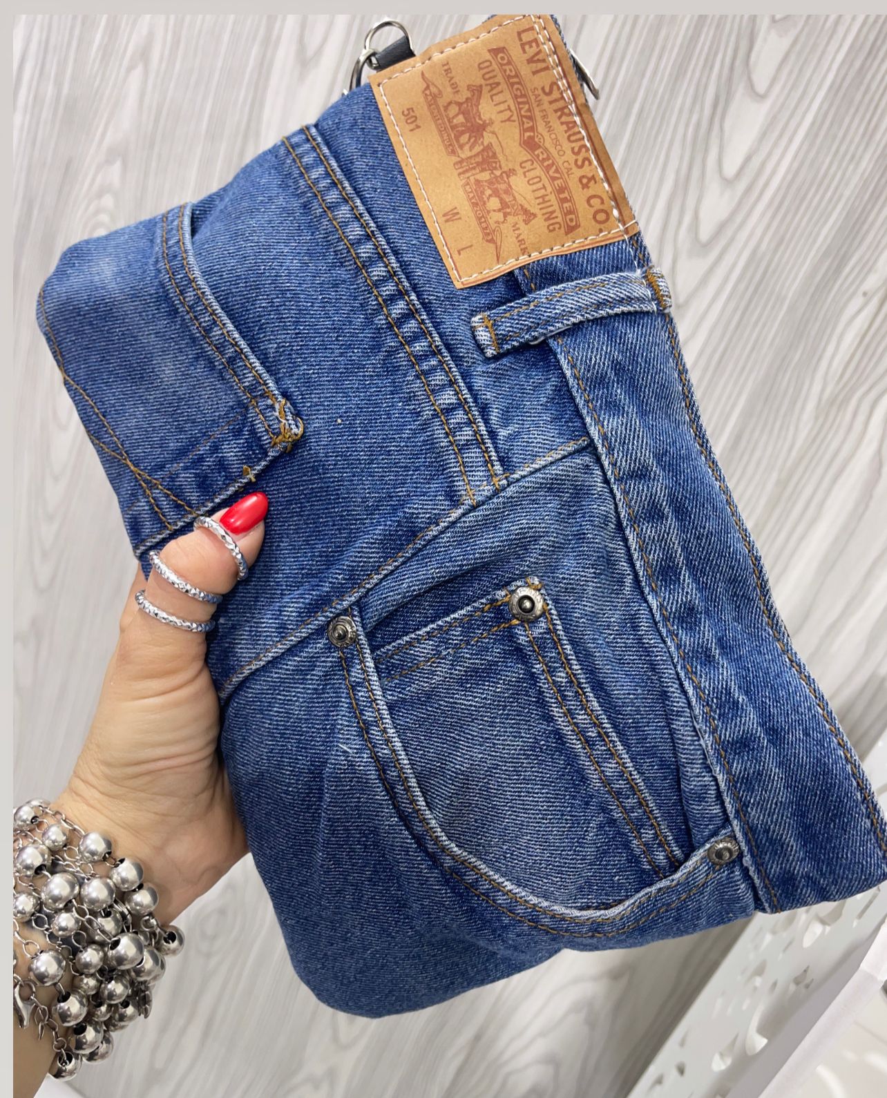 Niky Denim Blue - Borsa Pochette
